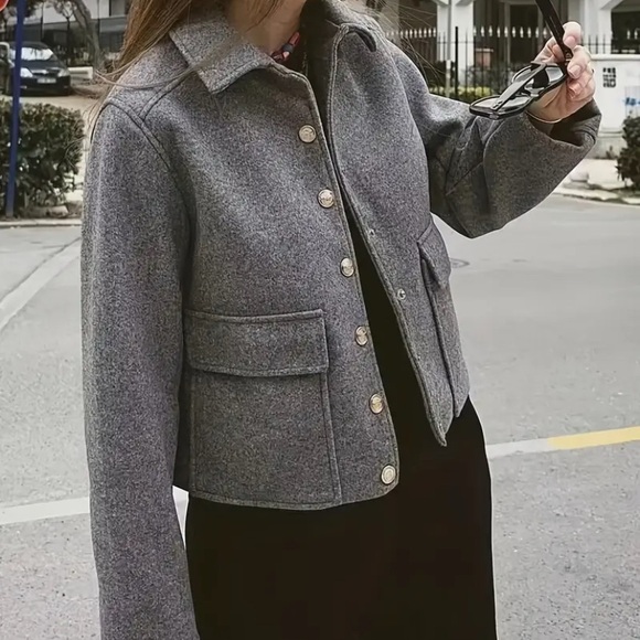 Zara Other - Zara Men's Gray Military Jacket